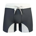 thumbnail image 5 of VBTAPA Men's Swimwear Bottoms Color Block Swim Trunks Quick Dry Board Shorts Bathing Suit Gray XXL, 5 of 8