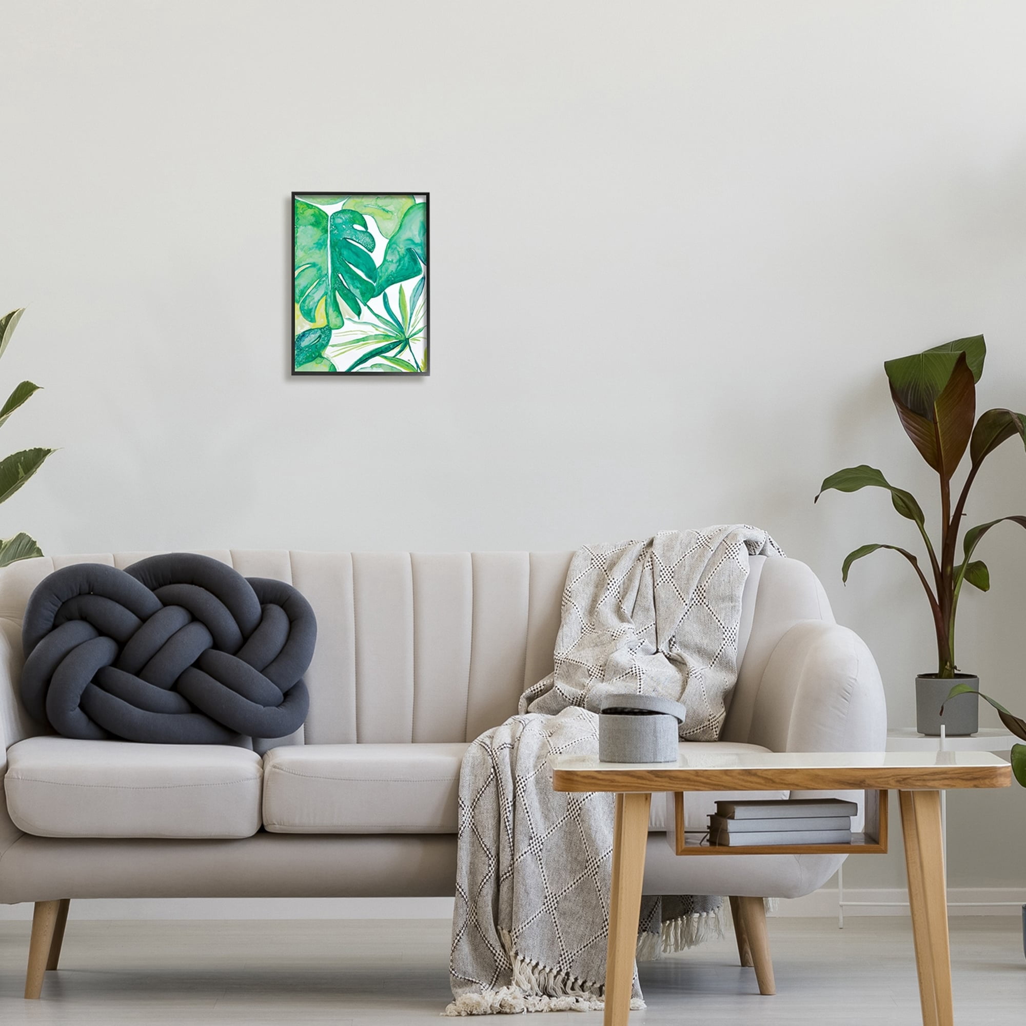 Stupell Industries Green Tropical Palms Monstera Plants Jungle Foliage, 11 x 14, Design by Kat Papa
