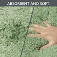 thumbnail image 5 of Tripumer Microfiber Bathroom Mat Shaggy Bathroom Rug Soft Plush Mat 20 x 32 inch Bathroom Rug Extra Soft Mat Water Absorbent Machine Washable Thick Plush Rugs Non Slip Dries Quickly Light Green, 5 of 6