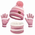 thumbnail image 1 of Conjunto de gorro, bufanda y guantes cálidos para niños 3 en 1, conjunto de gorro, bufanda y guantes de punto térmico, conjuntos de accesorios de invierno, conjunto de bufanda y guantes con, 1 of 5