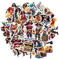thumbnail image 2 of 35pcs-50pcs Whimsical Pirate Stickers Skull Cartoon Adventure Stickers for Luggage Laptop Suitcase, 2 of 9
