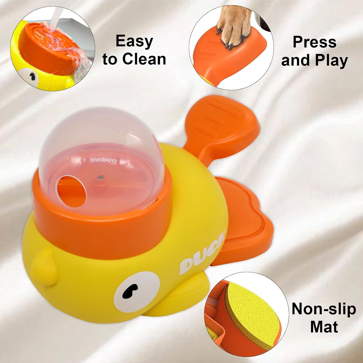 Dog Feeder Puzzle Toy Duck, 2-in-1 Interactive Cat Slow Feeder Toy Treat, The Slow Feeder Puzzle Toy That Helps Prevent Gulping and Bloating