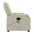 thumbnail image 5 of Massage Recliner Chair Cream - Vibration 6-Point, Adjustable Recliner, Modern Home Theater Seating, 5 of 9