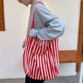 thumbnail image 5 of SUSHANG Striped Bag Big Canvas Tote Bag for Women Summer Beach Classical Fabric Soft Large Handbag Female Large Casual top Handle Bag, 5 of 6