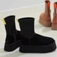 thumbnail image 4 of Suede Cotton Boots Snow Warm Ankle Chelsea Snow Boots 2023 Winter Thick Sole Goth Shoes New Short Plush Walking Chaussure Women, 4 of 4