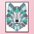 thumbnail image 2 of Cuadros Decorativos 14CT punto de cruz parcial lobo contado DIY bordado costura Animal pared arte, 2 of 9