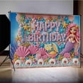 thumbnail image 2 of Childr Happy Birthday Party rations Backdrop 3D Unicorn Butterfly Mermaid Candyland Photography Background, 2 of 8