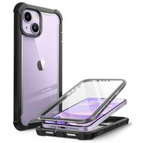 i-Blason Ares Series Designed for iPhone 14 Case 6.1 inch (2022)/iPhone 13 Case 6.1 inch (2021), Dual Layer Rugged Clear Bumper Case with Built-in Screen Protector(Black)