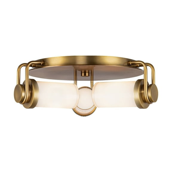 Alora Lighting Fm355317 Wynwood 3 Light 17" Wide Flush Mount Ceiling Fixture - Vintage