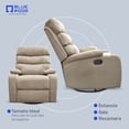 thumbnail image 3 of Sillón Reclinable De Tela Manual Moderno Mecedora Beige Liso, 3 of 6