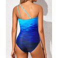 thumbnail image 3 of SURJDE One Shoulder One Piece Swimsuit for Women Tummy Control Bathing Suits Modest Full Coverage Keyhole Swimwear, 3 of 6