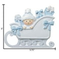 thumbnail image 5 of Ornaments by Elves Personalized Baby on Blue Sleigh Christmas Ornament 2024 Gift Box Decor .25lbs, 5 of 10