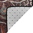 thumbnail image 4 of YFYANG 72"x48" Non-Slip Flannel Carpet Doormat, Living Room Bedroom Office Decorative Area Rugs, Indoor Brown Vintage Paisley Pattern Floor Mats, 4 of 7