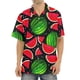 thumbnail image 2 of Camisas hawaianas con estampado completo de frutas y sandía para hombre, camisas casuales de manga corta con botones para playa, camisetas de vacaciones para hombre, 2 of 4