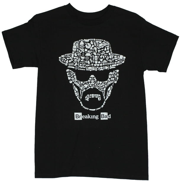 Breaking Bad Mens T-Shirt - Walter White Heisenberg Made of Show Images (Small) - Walmart.com