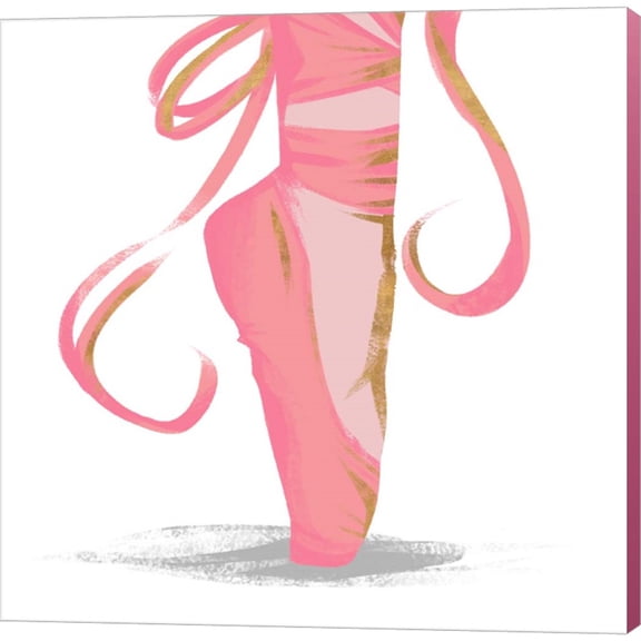 Great Art Now Ballet Point Shoe with Gold Accents by SD Graphics Studio, Canvas Wall Art, 12W x 12H