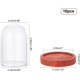 thumbnail image 2 of 10 juegos de mini campanas de cristal con forma de flor eterna, vitrinas de cristal transparente con base de madera en 2 colores., 2 of 7