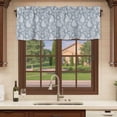 thumbnail image 6 of 2 Pack Blue Paisley Valances for Windows Bedroom Living Room Window Treatments, Ethnic Vintage Floral Botanical Abstract Rod Pocket Valance Drapes Short Kitchen Curtains Over Sink 42"x18", 6 of 8