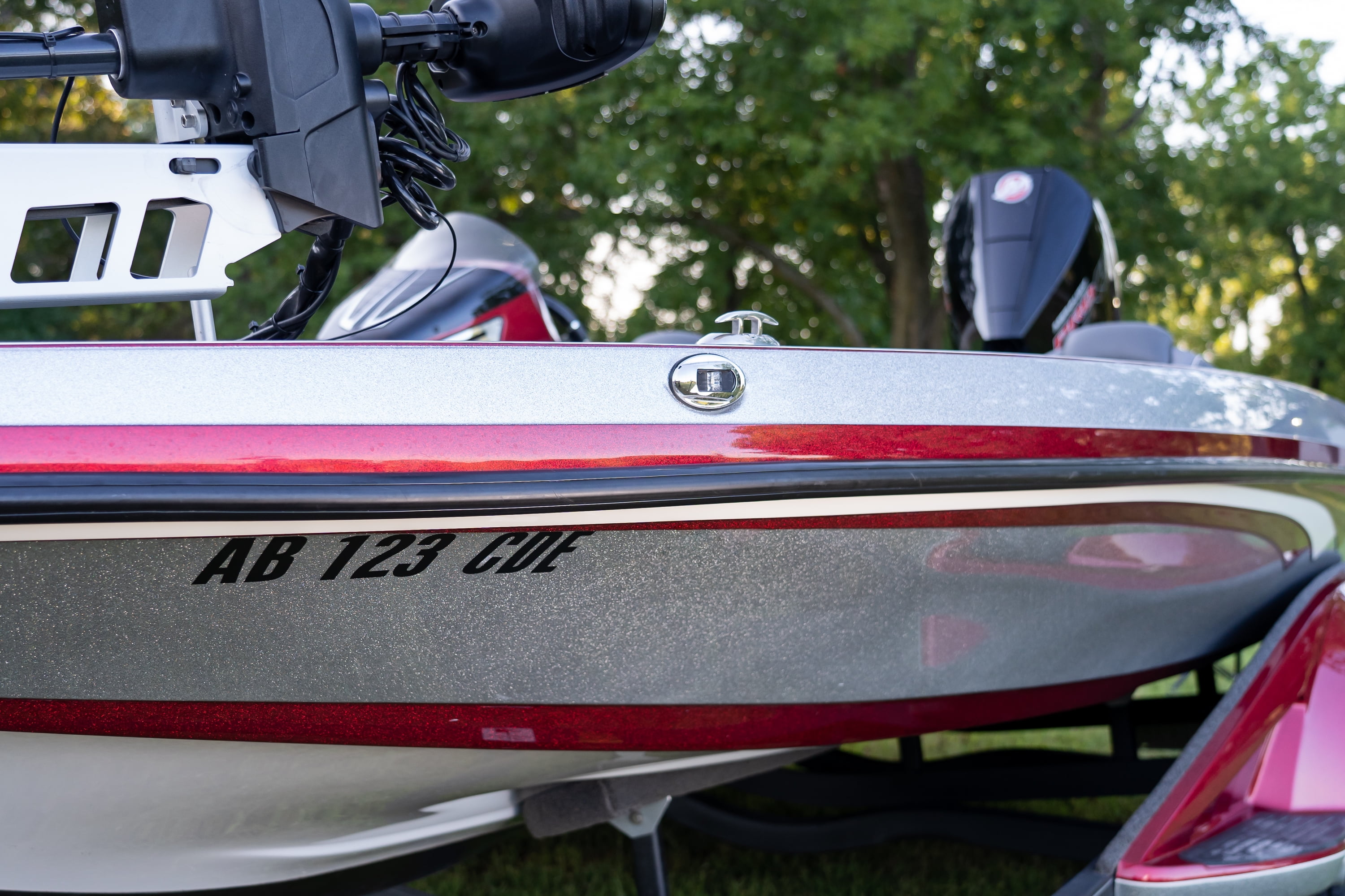 (2 pack) Ozark Trail Registration Letter and Number Vinyl Sticker Kit, Boating Accessory, Black