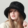 thumbnail image 5 of Gorro de pescador de piel sintética para mujer, gorro cálido de moda para exteriores, gorro de pescador de felpa Sherpa para invierno, 5 of 5