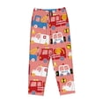 thumbnail image 4 of Goofa Cartoon with Traffic Elements Printed Soft Pajama Pants for Women, Wide Leg Comfy Casual Lounge Yoga Pants-XX-Large, 4 of 9