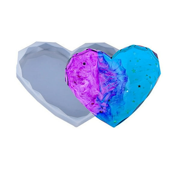 Silicone Molds Resin Casting Molds For UV Resin Epoxy Resin Jewelry Making Heart White 110x125x13mm Inner Diameter: 89x115mm