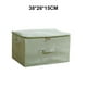 thumbnail image 5 of Caja de almacenamiento de ropa para dormitorio, soportes de ropa de algodón y lino con tapa, organizador de pantalones, contenedor de Almacenamiento y organización del hogar Verde, 38*26*15 CM S Toystoory HA077426-03, 5 of 6