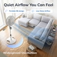 thumbnail image 6 of Lasko 16" Quiet Oscillating Pedestal Fan with Remote Control, Adjustable Height and 3 Speeds for Whole Room Cooling, White, 1646, 6 of 17