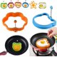 thumbnail image 4 of Juego de 5 aros para huevos, moldes para panqueques Silicona de calidad alimentaria para el desayuno Huevos fritos, tortillas caseras, frittatas y bollos Formas de cocina Flippy Forma de muffin, 4 of 5