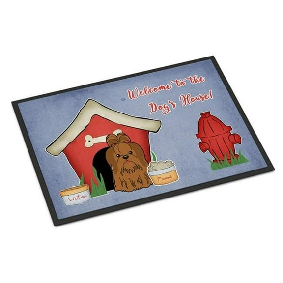 Dog House Collection Shih Tzu Silver Chocolate Indoor or Outdoor Mat