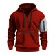 thumbnail image 4 of pstuiky Camisas de invierno de manga larga para hombre, Sudadera con capucha y cremallera de manga larga con bloques de color para hombre Tops de hombre xl, 4 of 4