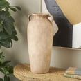 thumbnail image 2 of DecMode 20" Antique Style Textured Copper Ceramic Vase with Handles, 2 of 9