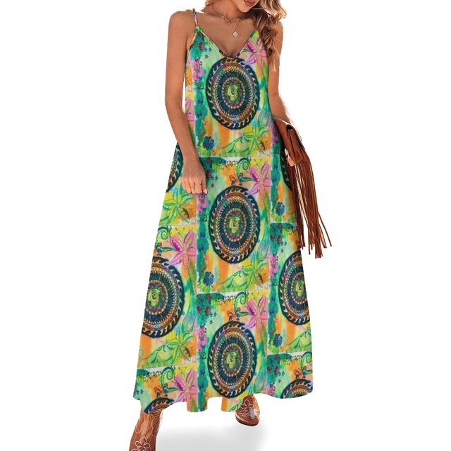 Mandala de energía tribal II> Vestido sin mangas Vestidos de novia