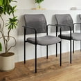 thumbnail image 3 of Flash Furniture Comfort Gray Mesh Stackable Steel Side Chair with Arms, 3 of 12