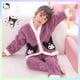 thumbnail image 1 of 2023 Spring Autumn Sleepwear Children's Flannel Pajamas Set Kawaii Anime Kuromi Cinnamoroll Girls Kids Warm Loungewear homewear, 1 of 5
