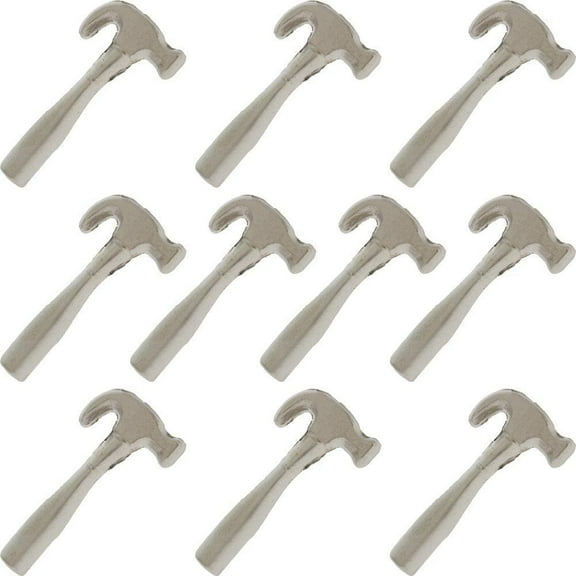 Building Hammer Lapel Pin Silver 10