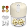 thumbnail image 4 of Electric Garlic Chopper Stainless Steel - USB Rechargeable Mini Food Processor for Garlic, Onions, Herbs, Spices & Baby Food | 30W Portable Kitchen Tool, 4 of 6