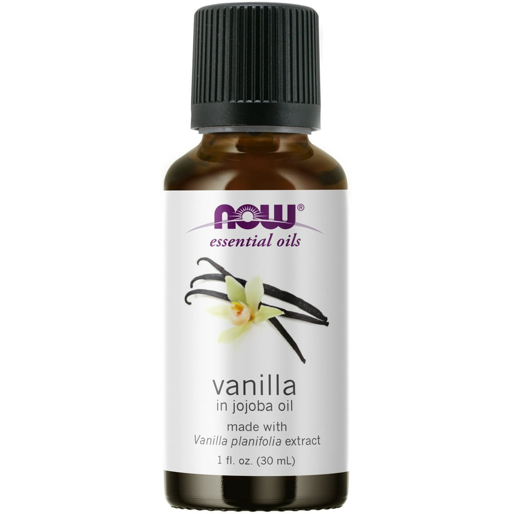 NOW Essential Oils, Vanilla Oil, Blend of Pure Vanilla Bean Extract in