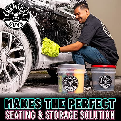 Chemical Guys HOL129 Best Two Car Wash Bucket Kit to Wash & Dry, Safe for  Cars, Trucks, SUVs, Jeeps, Motorcycles, RVs & More (11 Items Including 3 16