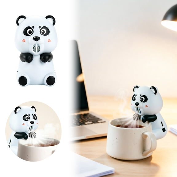 Cute Animal Cup Fan for Kids, USB Rechargeable Desktop Mini Fan with 360° Rotation, Portable Personal Cooling Toy for Home Office and Travel