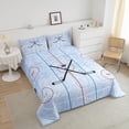 thumbnail image 4 of Ice Hockey Comforter Set Full Size,Hockey Stadium Rink Bedding Set,Adults Bedroom Decor,Winter Event Ball Games Lovers Down Comforter,Modern Stylish Duvet Insert, 4 of 7