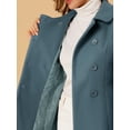 thumbnail image 7 of MODA NOVA Juniors Peter Pan Collar Double Breasted Long Sleeve Winter Coat, 7 of 7