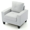 thumbnail image 4 of Glory Furniture Newbury Faux Leather Club Chair in White, 4 of 5