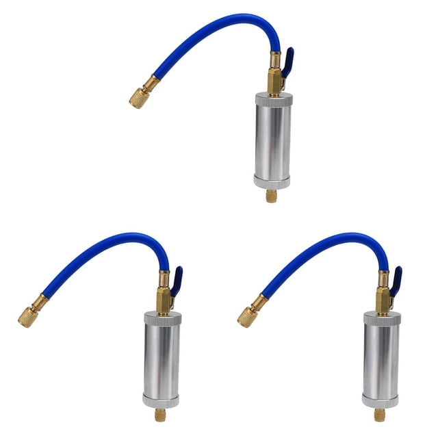 3X Dye Injector Air Conditioning Car Oil Injection R12 R134A Dye Injection 2 Ounce Pure Liquid Coolant Filler Tube Blue