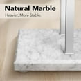 thumbnail image 6 of Bathroom Towel Rack Freestanding Floor Stand: Brushed 36in 2‑Bar Weighted Marble Base Towel Holder, Rustproof 304 Stainless Steel Drying Rack for Bath&Hand Towels, No‑Drill Slim Organizer, Spa Pool, 6 of 17