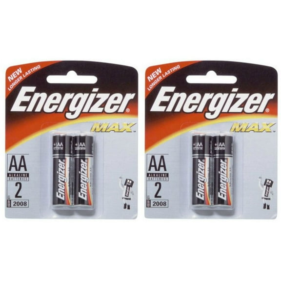 Energizer Max AA - 2 Pack Retail Carded - 2 Cards   Free Shipping