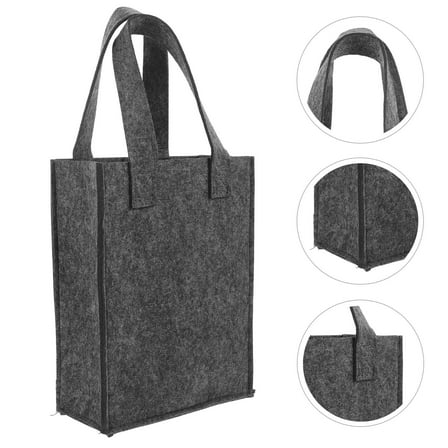 Masteelf Felt Bottle Wine Tote Bag 2 Bottles Wine Carrier Bag Wine Bag Wine Bag with Handle