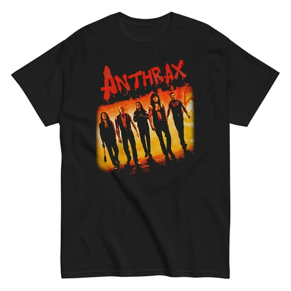 Anthrax - Slanted Band Unisex T-Shirt - Black - Small
