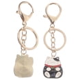 thumbnail image 2 of KAKOWELY 2 llaveros de gato de la suerte japonés, llavero de gato de la suerte, colgantes decorativos para bolsas., 2 of 5