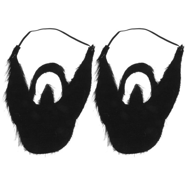 2 piezas Bigote falso de bigote halloween barba divertida con elástico sog de cosplay de disfraz de vestuario